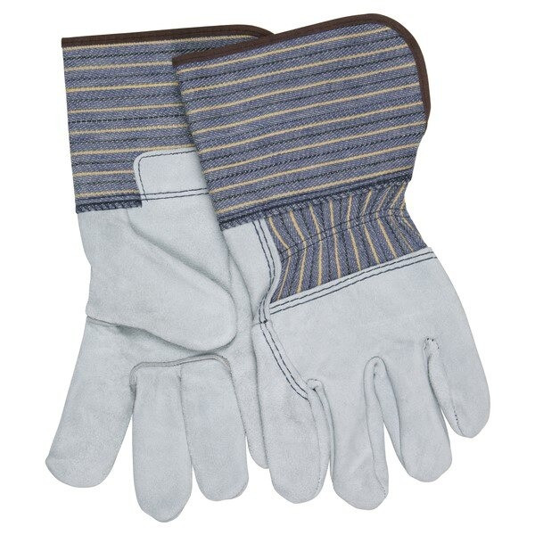 Leather Palm Gloves, A Select, Cowhide, Large, Leather