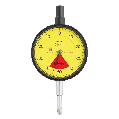 Mitutoyo 2929AB-62 Series 2 Standard Dial Indicator, 40-0-40 Dial, 0.01 mm Graduation, 0.8 mm Range