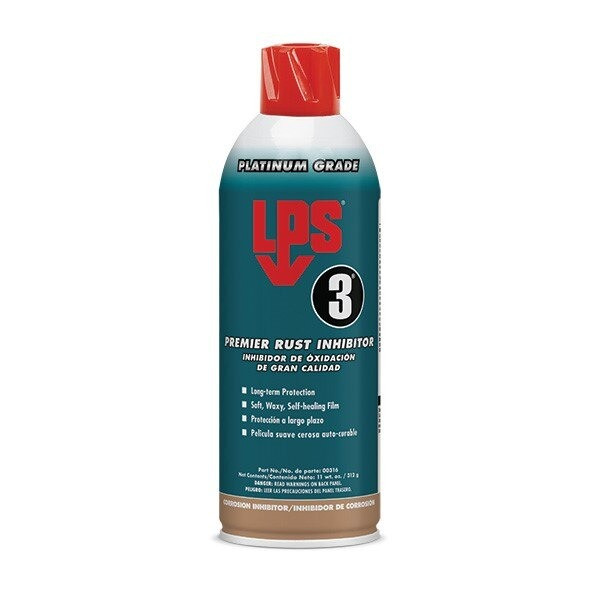 LPS 3 Premier Rust Inhibitor, 11 oz net weight, 16 oz container size, priced per each, sold in case quantity of 12 cans only