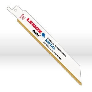 LENOX Reciprocating Saw Blade, 6" 618G 18T 5PK RECIP BLADE GOLD
