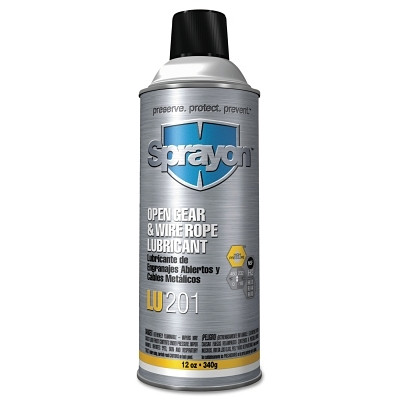 Sprayon SC0201000 LU 201 Open Gear & Wire Rope Lubricant, 12 oz Aerosol Can