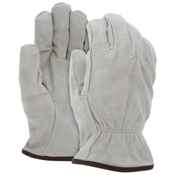 Drivers Gloves, Fleece Lined, Cowhide, X-Large, Leather