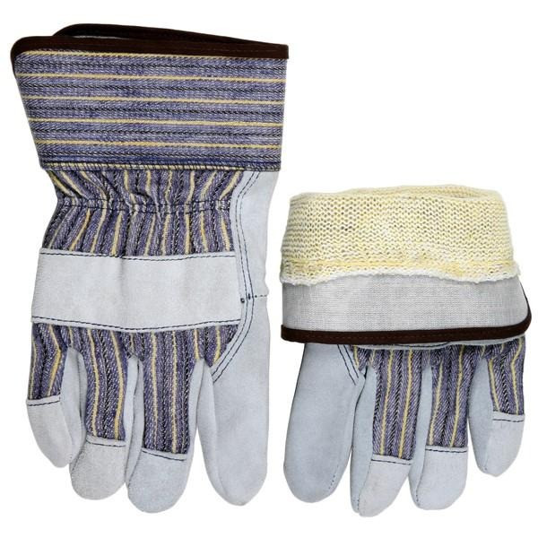 Leather Palm Gloves, DuPont™ Kevlar®, Medium, Leather