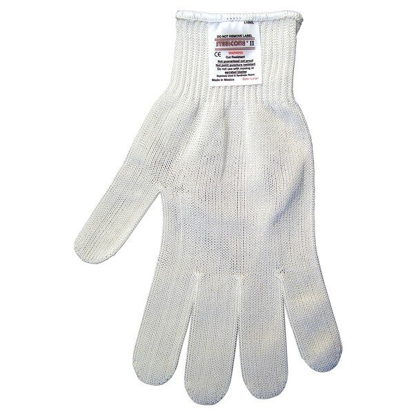 Cut Resistant Gloves, Kevlar, Medium, White, 10 ga THK