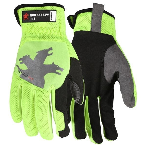 Mechanics Gloves, Large, Synthetic, Black