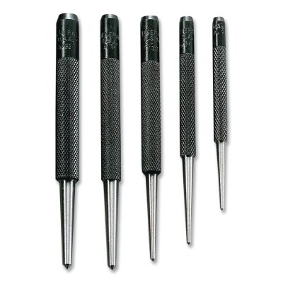 General Tools SPC74 5 Piece Center Punch Set, Round Tip, 1/16 in to 5/32 in Tip Size, Alloy Steel