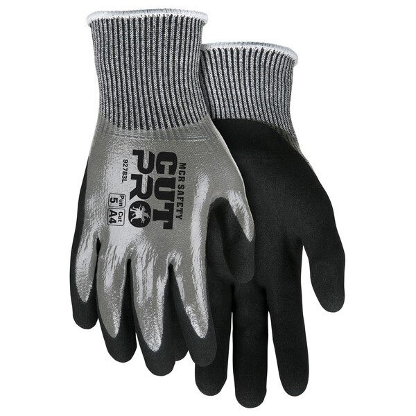 Cut Resistant Gloves, Hypermax, Large, Black, 13 ga THK