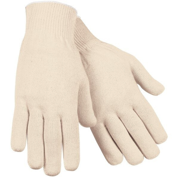 Gloves, Large, Cotton, Yellow, Knit Wrist Cuff