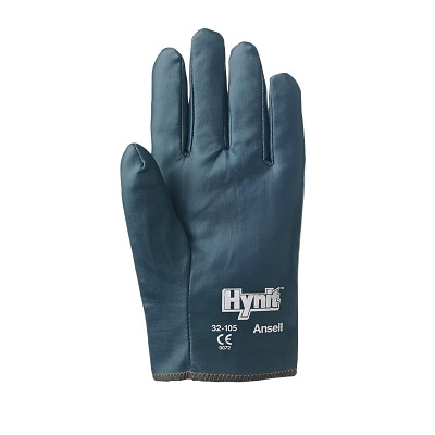 Ansell 103570 Hynit Nitrile-Impregnated Gloves, 7, Blue