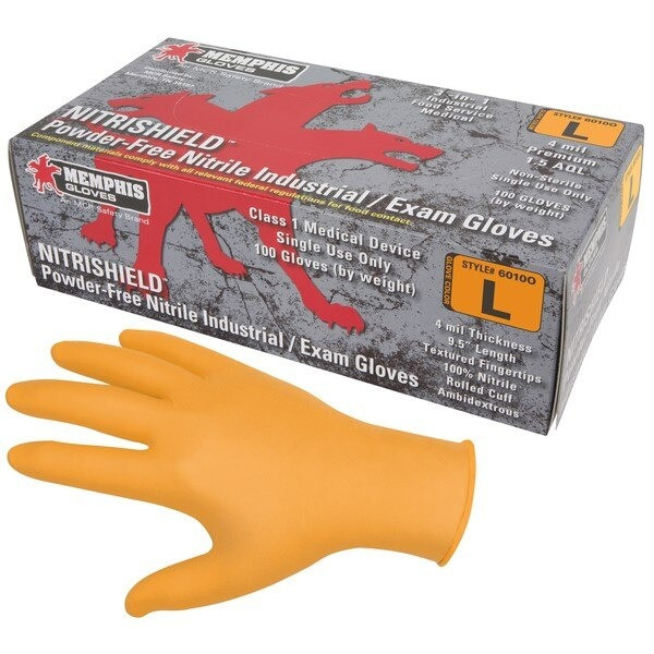 Disposable Gloves, NitriShield, X-Large, Nitrile, 4 Mil THK