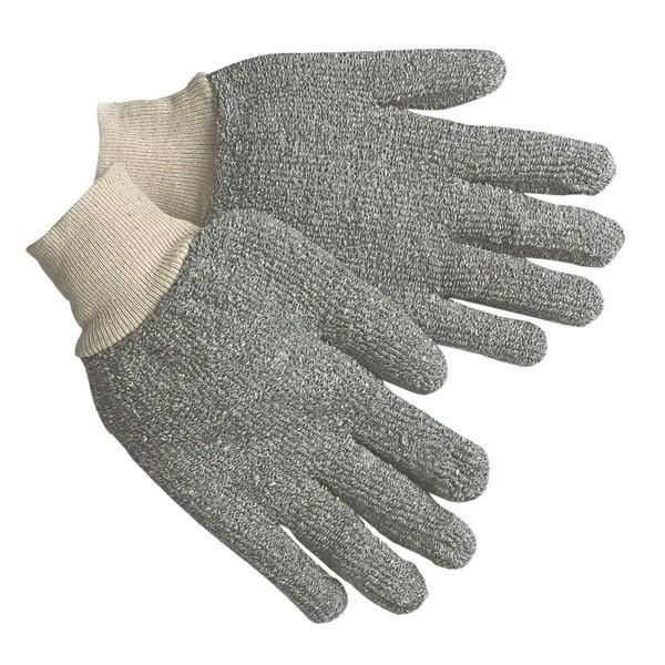 Gloves, Terrycloth, Large, Cotton Polyester Blend, Gray