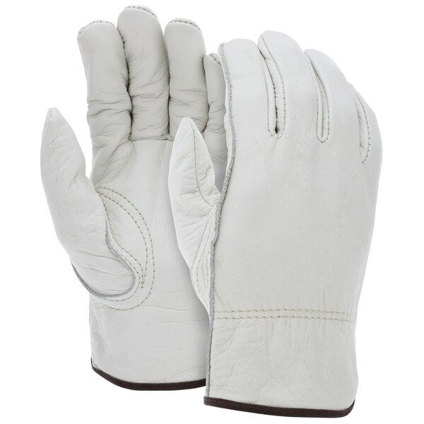 Drivers Gloves, CV Grade, Cowhide, 3X-Large, Leather, Beige