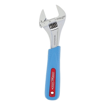Channellock 808WCBBULK Code Blue Adjustable Wrench, 8 in, 1-3/16 in, Chrome