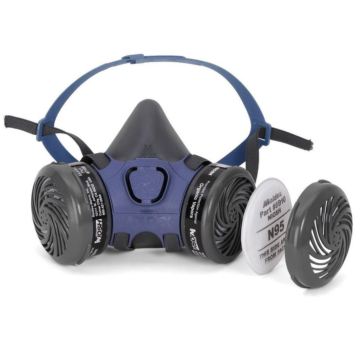 Half Mask Respirator, Medium, Reusable, Snap-in, Facepiece