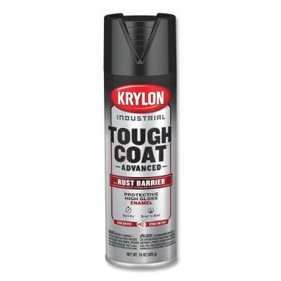Krylon Industrial K00799008 Tough Coat Advanced with Rust Barrier Technology Spray Paint, 15 oz, Black, Gloss
