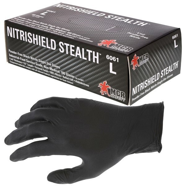 Disposable Gloves, Nitri Shield Stealth, Medium, Nitrile