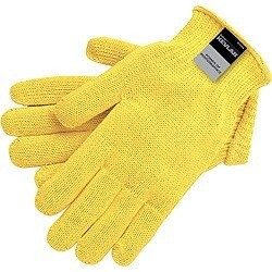 Cut Resistant Gloves, Kevlar, Large, Yellow, 7 ga THK