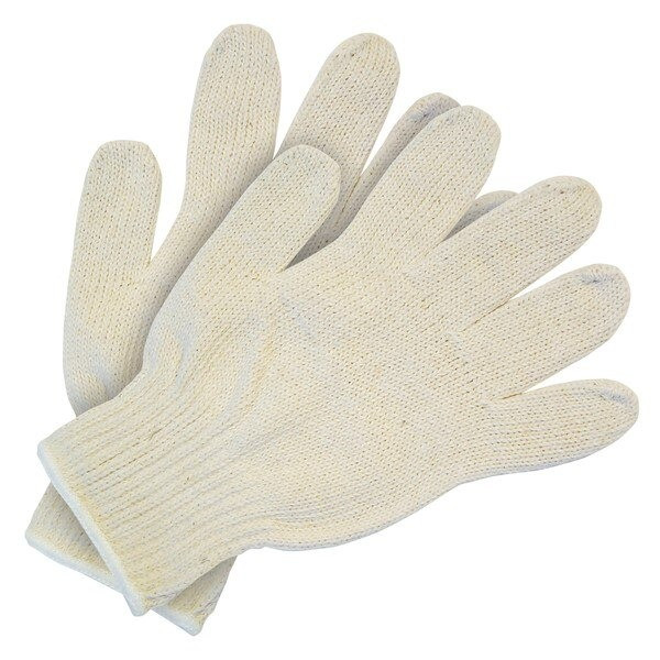 Gloves, Regular Weight, Medium, Cotton, Natural