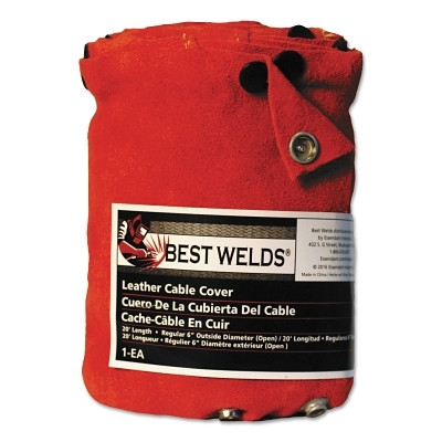 Best Welds 2048CC Cable Cover with Snaps, 20 ft x 4 in, Large, Leather