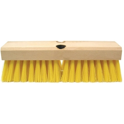 Weiler 44434 Deck Scrub Brush, 10 in Hardwood Block, 2 in Trim, Polypropylene Fill