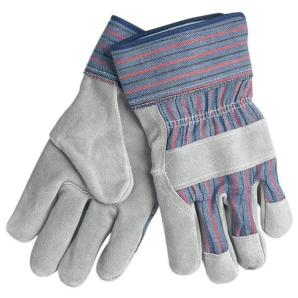Leather Palm Gloves, B Grade, Cowhide, Medium, Leather