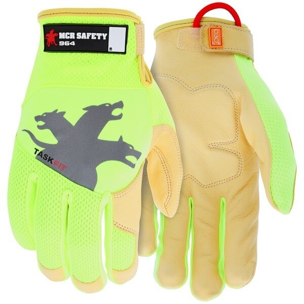 Mechanics Gloves, X-Large, Leather, Gold