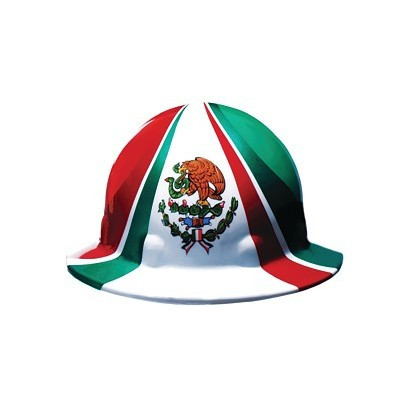 Fibre-Metal by PIP E1RW00A285 SuperEight E1 Hard Hat 8 Point Ratchet Mexican Flag