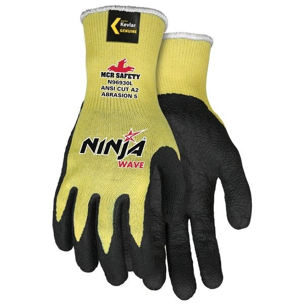 Cut Resistant Gloves, Ninja, Kevlar, Small, Black, 10 ga THK