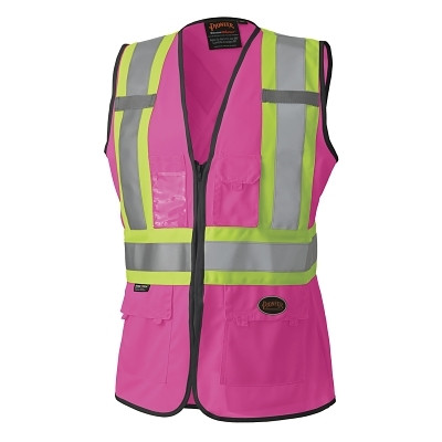 Pioneer V1021840US 139PKU Ladies Mesh Vest, S, Pink