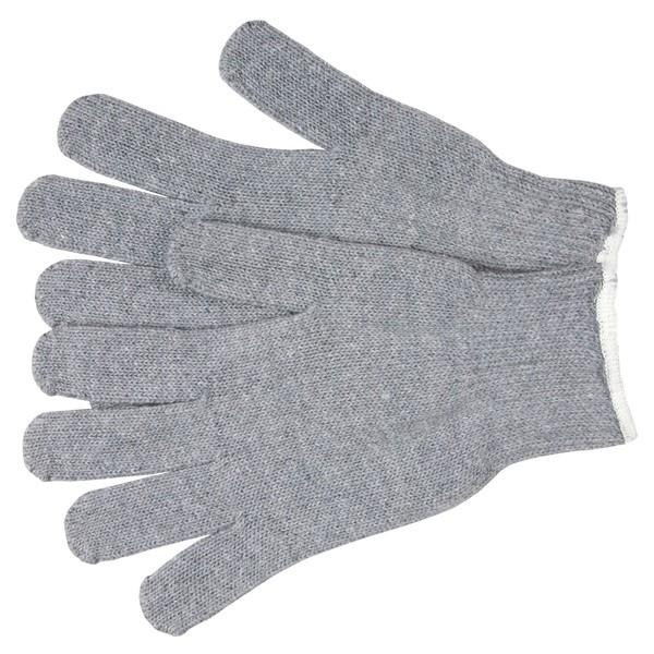 Gloves, Heavy Weight, Medium, Cotton Polyester Blend, Gray