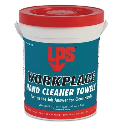 LPS 09200 WorkPlace Hand Cleaner Towels, Citrus, Wet Wipe Bucket, 72 Towels
