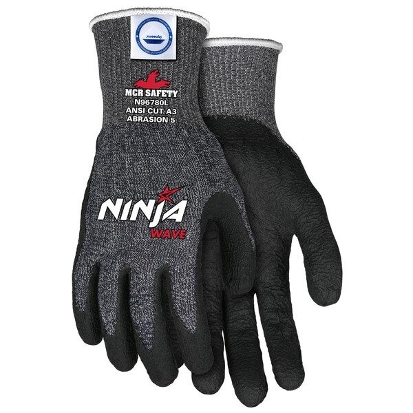Cut Resistant Gloves, Ninja, Dyneema, 2X-Large, Black