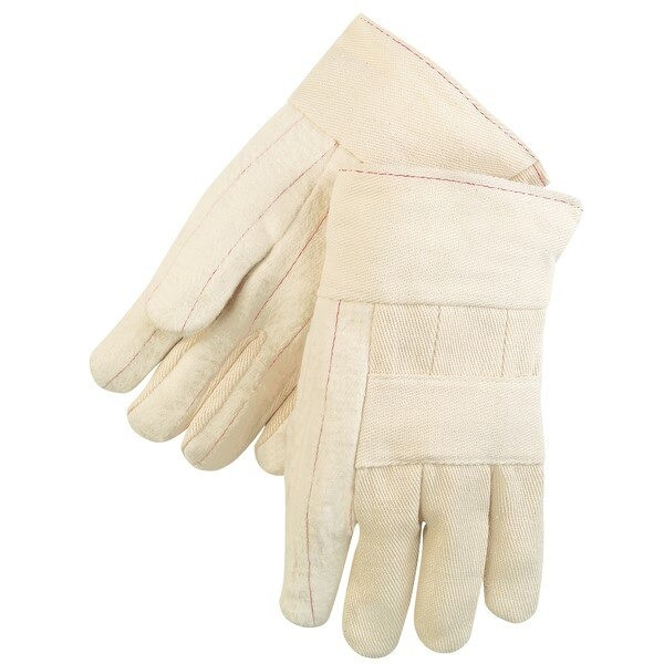 Heat Resistance Gloves, Large, Cotton, Natural