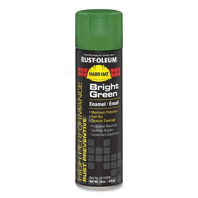 Rust-Oleum V2133838 High Performance V2100 System Enamel Aerosol, 15 oz Can, Safety Green, Gloss Paint