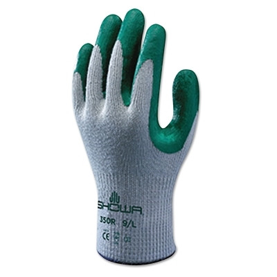 SHOWA 350L09 Atlas Fit 350 Nitrile-Coated Glove, Large, Gray/Green