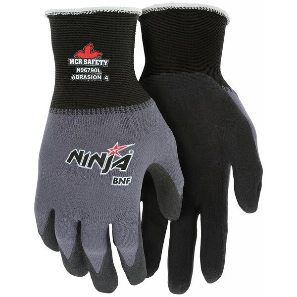 Gloves, Ninja, X-Large, Nylon, Black, Knit Wrist Cuff