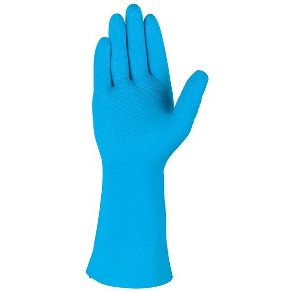 Chemical Resistance Gloves, Nitrile, Small, 12 Inch L, Blue