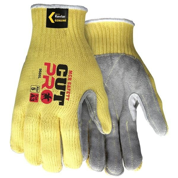 Cut Resistant Gloves, Grip Sharp, Kevlar, Small, Yellow
