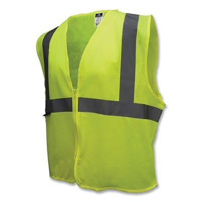 Radians SVE1-2ZGM-4X/5X Standard/Economy Type R Class 2 Safety Vest, Economy, 4X/5X-Large, 100% Polyester Mesh, Hi-Vis Green