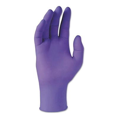 Kimberly-Clark Professional 55080 Purple Nitrile Exam Gloves, Beaded Cuff, Unlined, X-Small