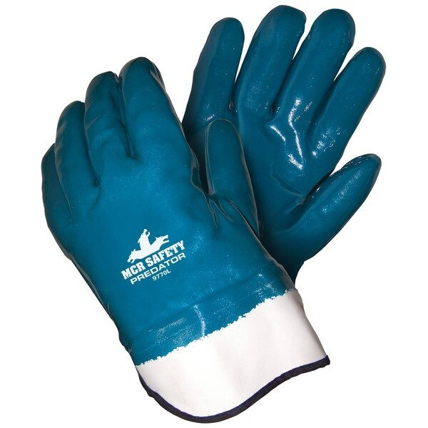 Gloves, Predator, Large, Nitrile, White, 11 Inch L