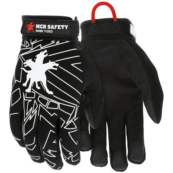 Mechanics Gloves, Large, Synthetic, Black