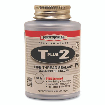 Rectorseal 23631 T Plus 2 Pipe Thread Sealant, 1/4 pt, Can