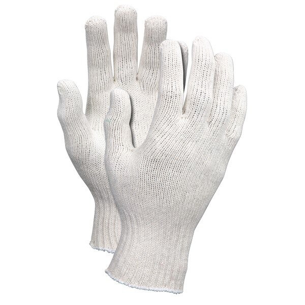 Gloves, Regular Weight, Medium, Cotton Polyester Blend