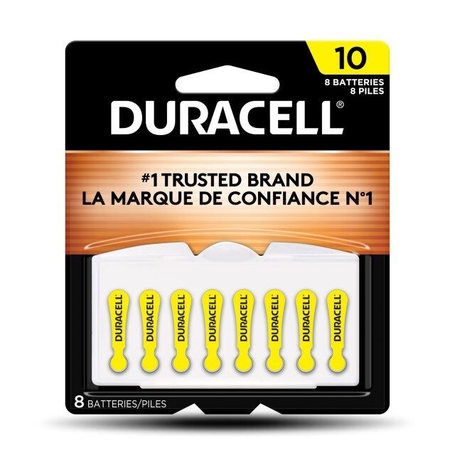 Hearing Aid Battery, 10 Size, Zinc Air Chemistry, 1.45 V