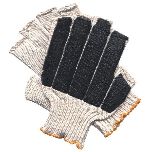 Gloves, Fingerless, Small, Cotton Polyester Blend, Natural