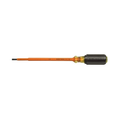 Klein Tools 6017INS Insulated Screwdriver, Cabinet Tip, 3/16 in