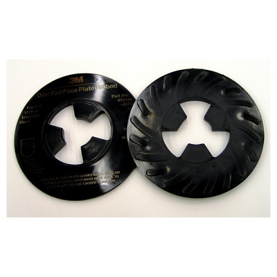 3M Disc Pad Face Plate 5 Inch Ribbed Hard Black