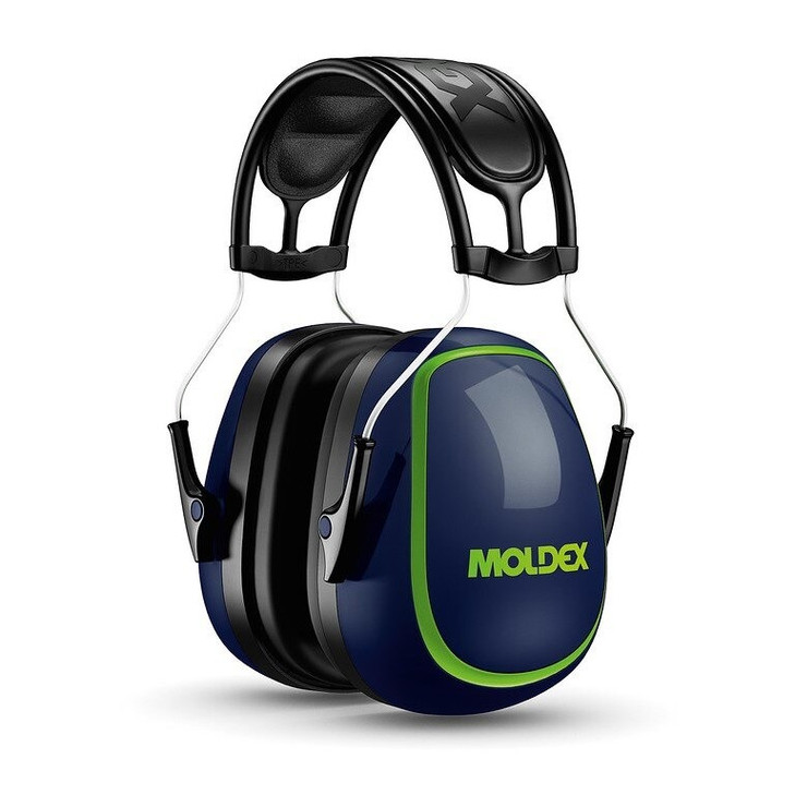 Earmuff, Over-the-Head, Sleek Curvy, Blue/Green, Black, MX-5