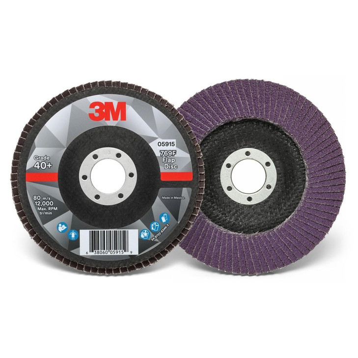 Disc, 769F, Coated, 5 Inch Dia, 40 Grit, Flap, T27, 10/CS